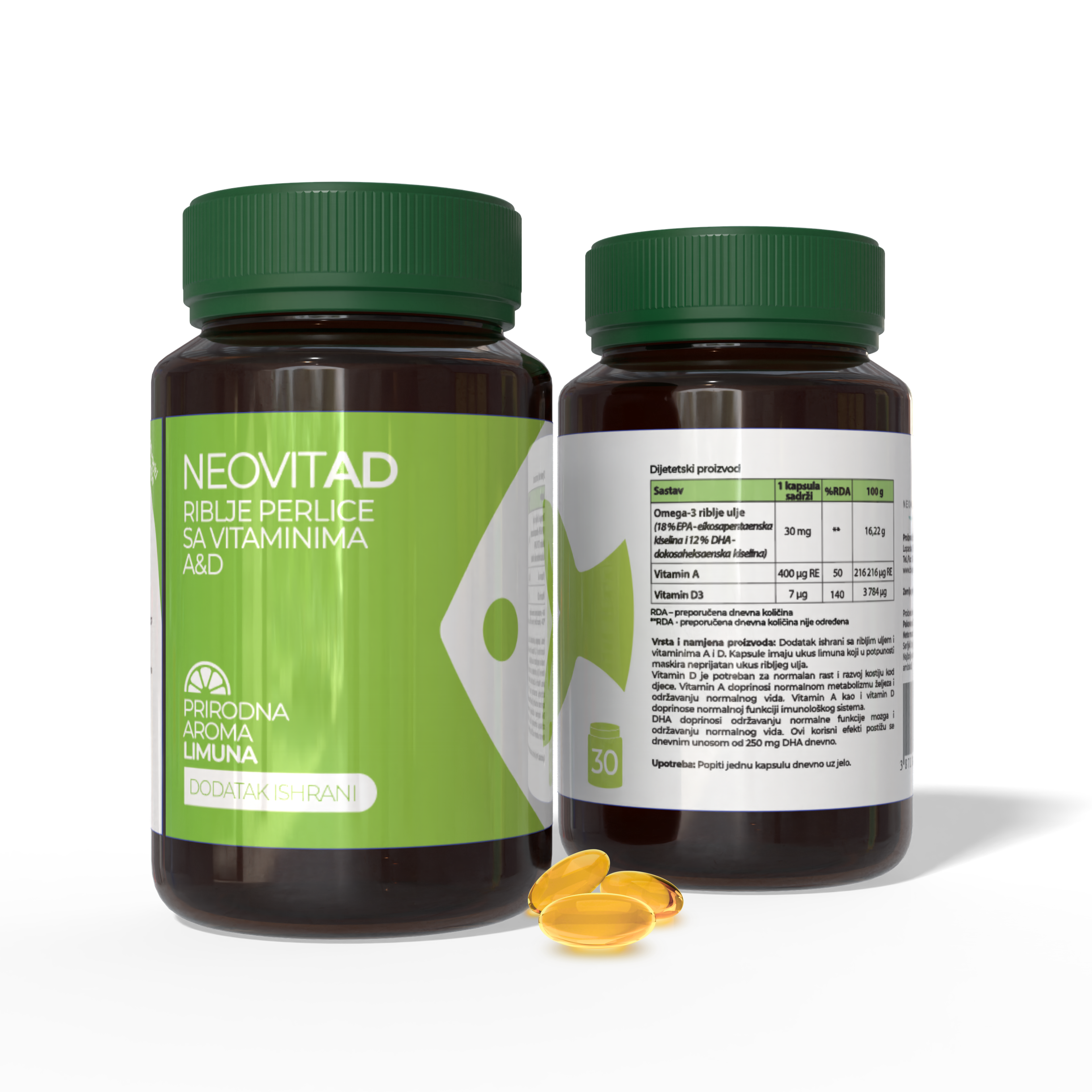 NEOVITAD - Riblje perlice sa vitaminima A & D - 30caps